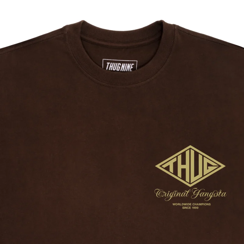 Camiseta Thug Nine Shield Marrom - Imagem 2