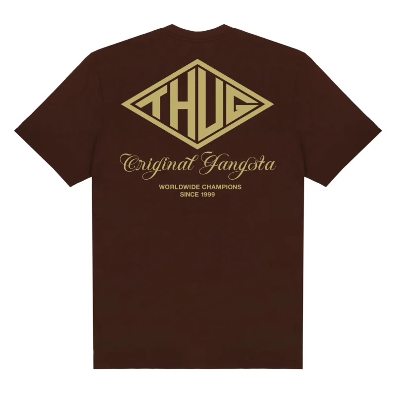 Camiseta Thug Nine Shield Marrom - Imagem 4