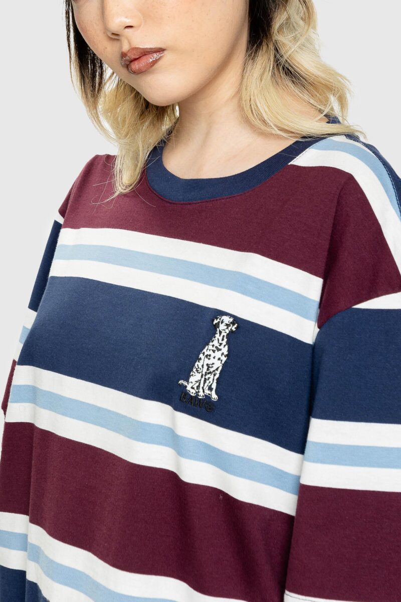 CAMISETA REGULAR CLASSY ICON STRIPES AZUL MARINHO - Imagem 3
