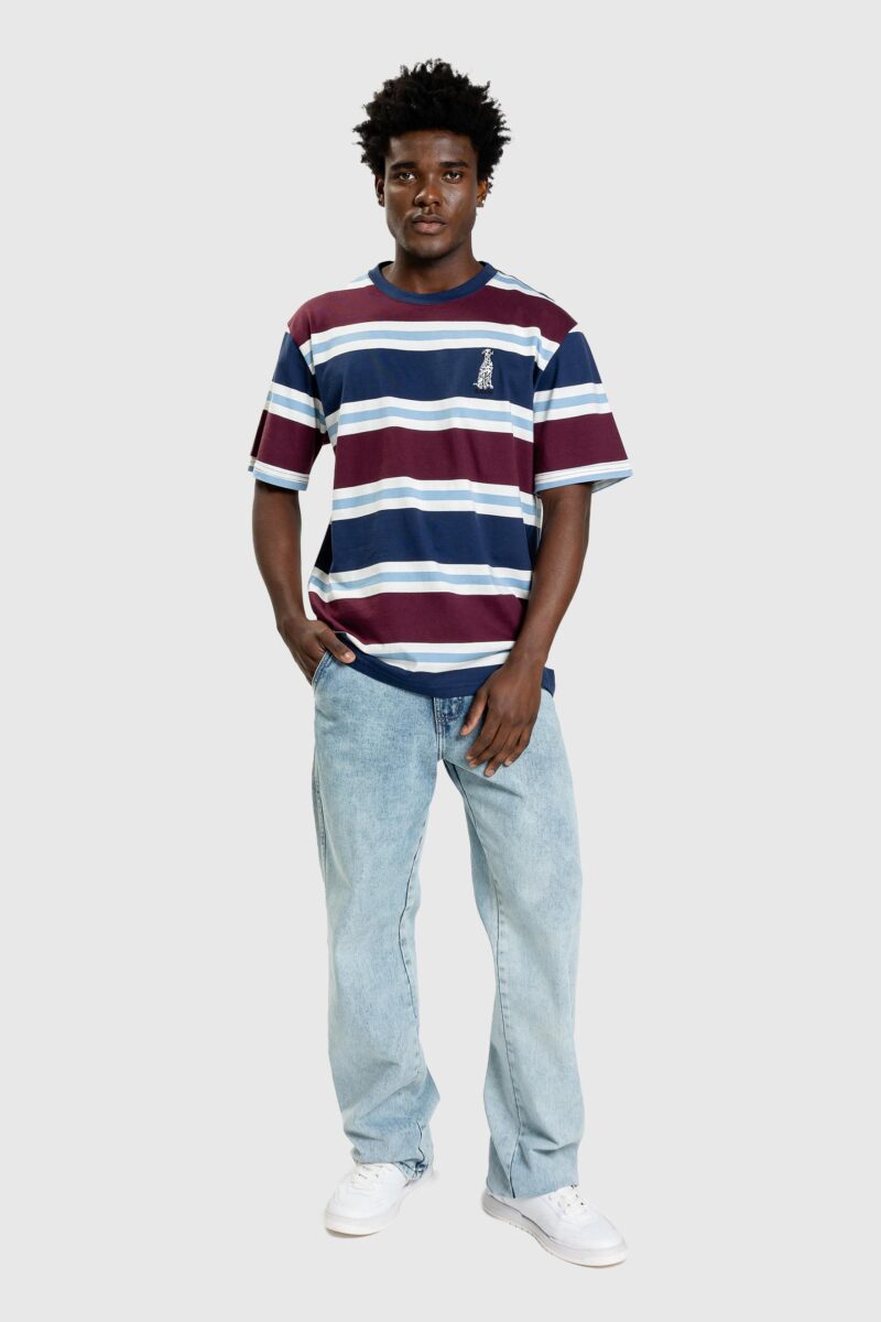 CAMISETA REGULAR CLASSY ICON STRIPES AZUL MARINHO - Imagem 2