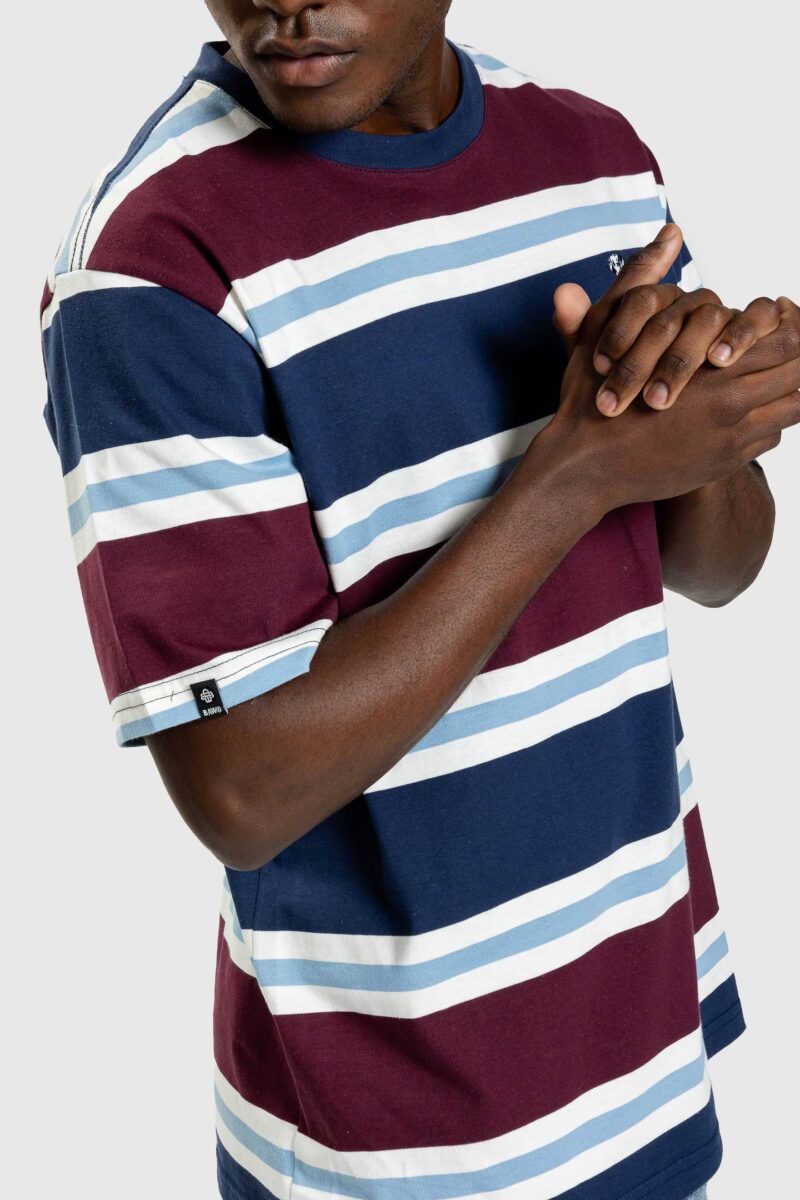 CAMISETA REGULAR CLASSY ICON STRIPES AZUL MARINHO - Imagem 4