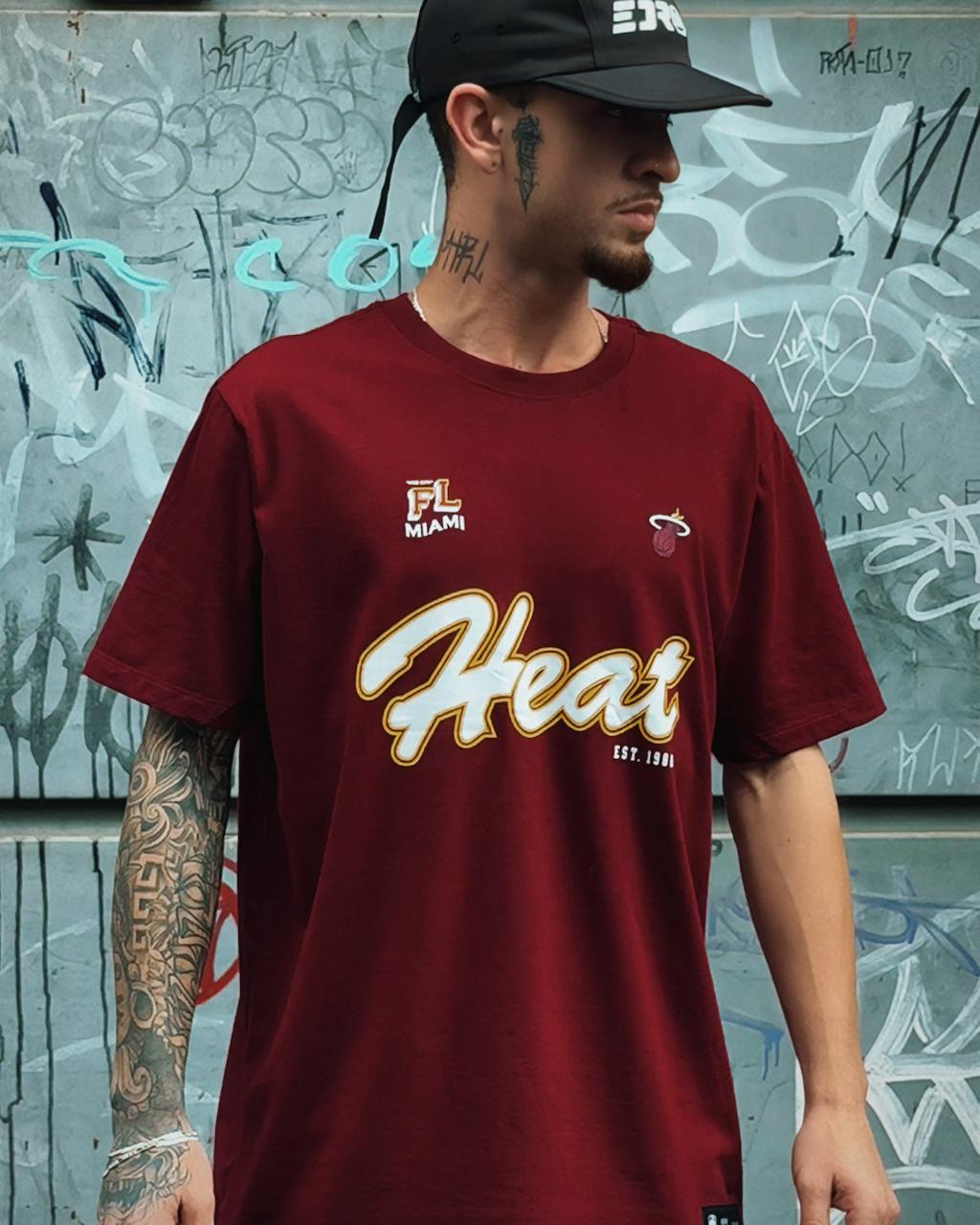 CAMISETA NBA MIAMI HEAT - BORDO